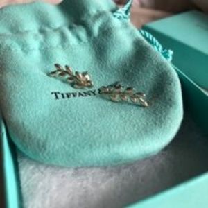 Silver Olive Branch Tiffany Earrings